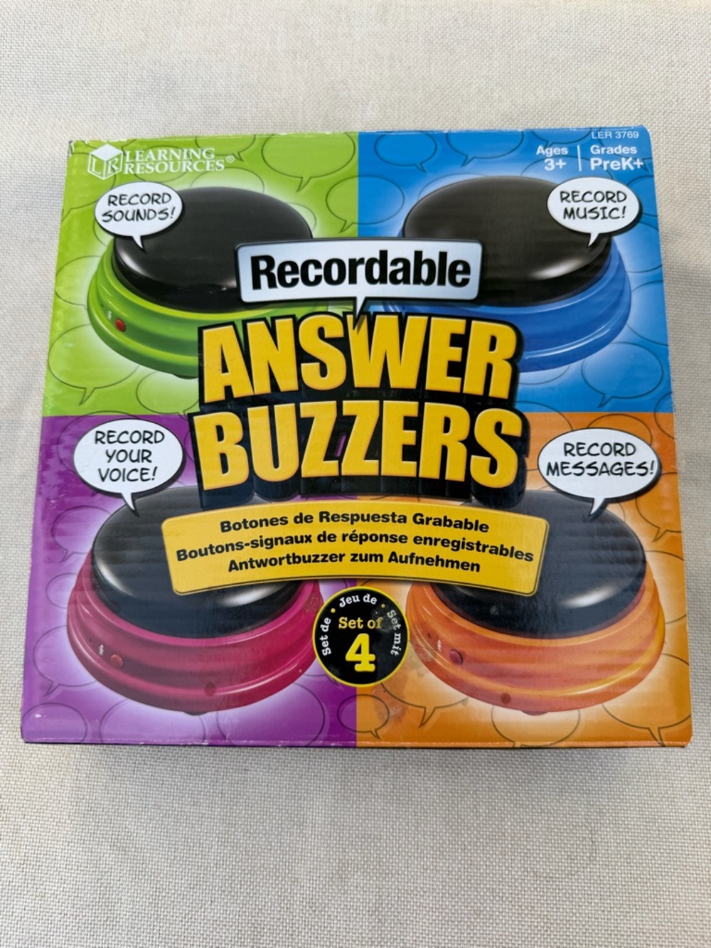 Recordable Answer Buzzers (set of 4)